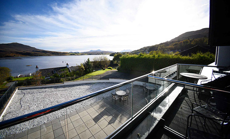 Enjoy stunning sea views at Taransay House Luxury Bed and Breakfast Accommodation in Portree