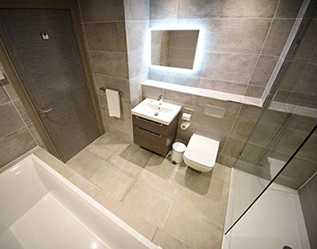 Taransay House Luxury Bed and Breakfast accommodation contains spacious modern bathrooms with electric mirrors