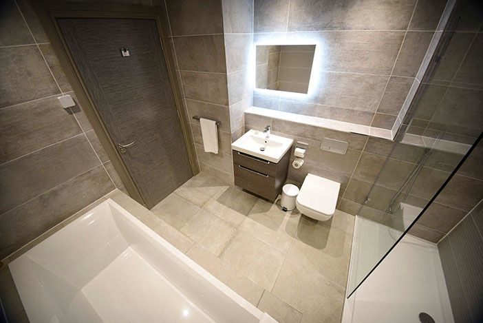 Taransay House Luxury Bed and Breakfast accommodation contains spacious modern bathrooms with electric mirrors