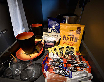 Enjoy little extras in your room such as coffee tea and crisps