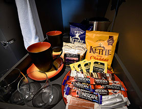 Enjoy little extras in your room such as coffee tea and crisps