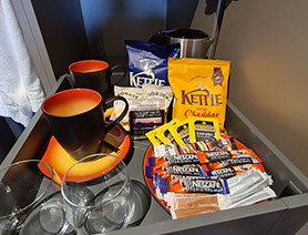 Taransay House Luxury Bed and Breakfast Accommodation in Portree offers guests extras in room including coffee and tea