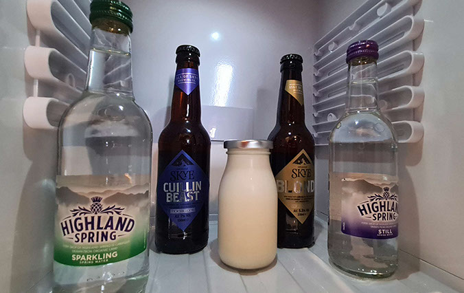 Taransay House Luxury Bed and Breakfast Accommodation in Portree offers guests Skye Ale including bottled water